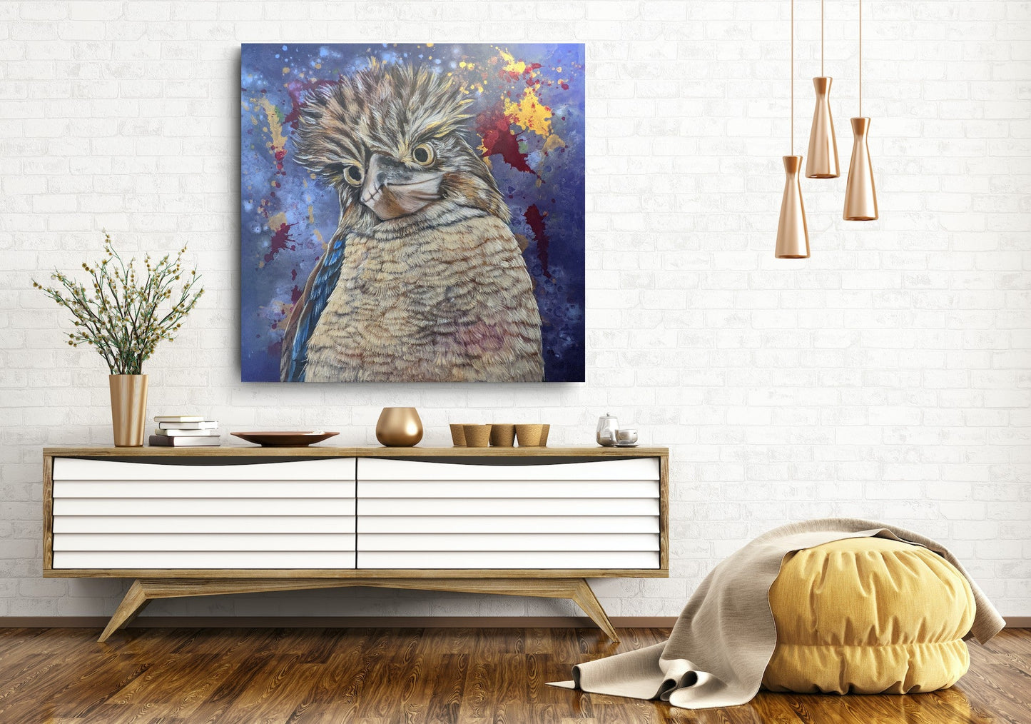 Bazza the Kookaburra (Original) - Kelly Batsiokis Art