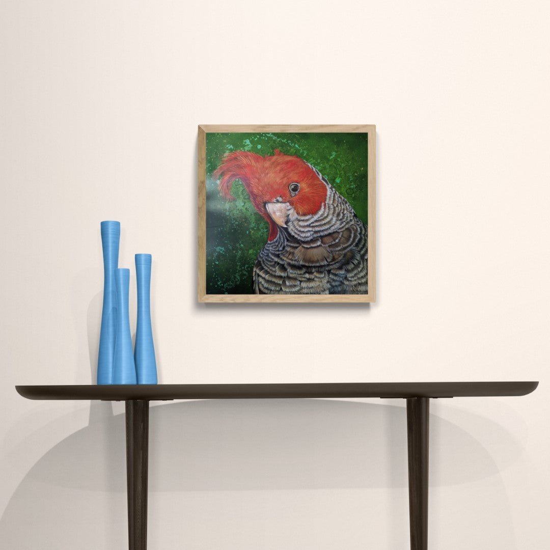 Elvis the Gang - gang Cockatoo (Reproduction Print) - Kelly Batsiokis Art