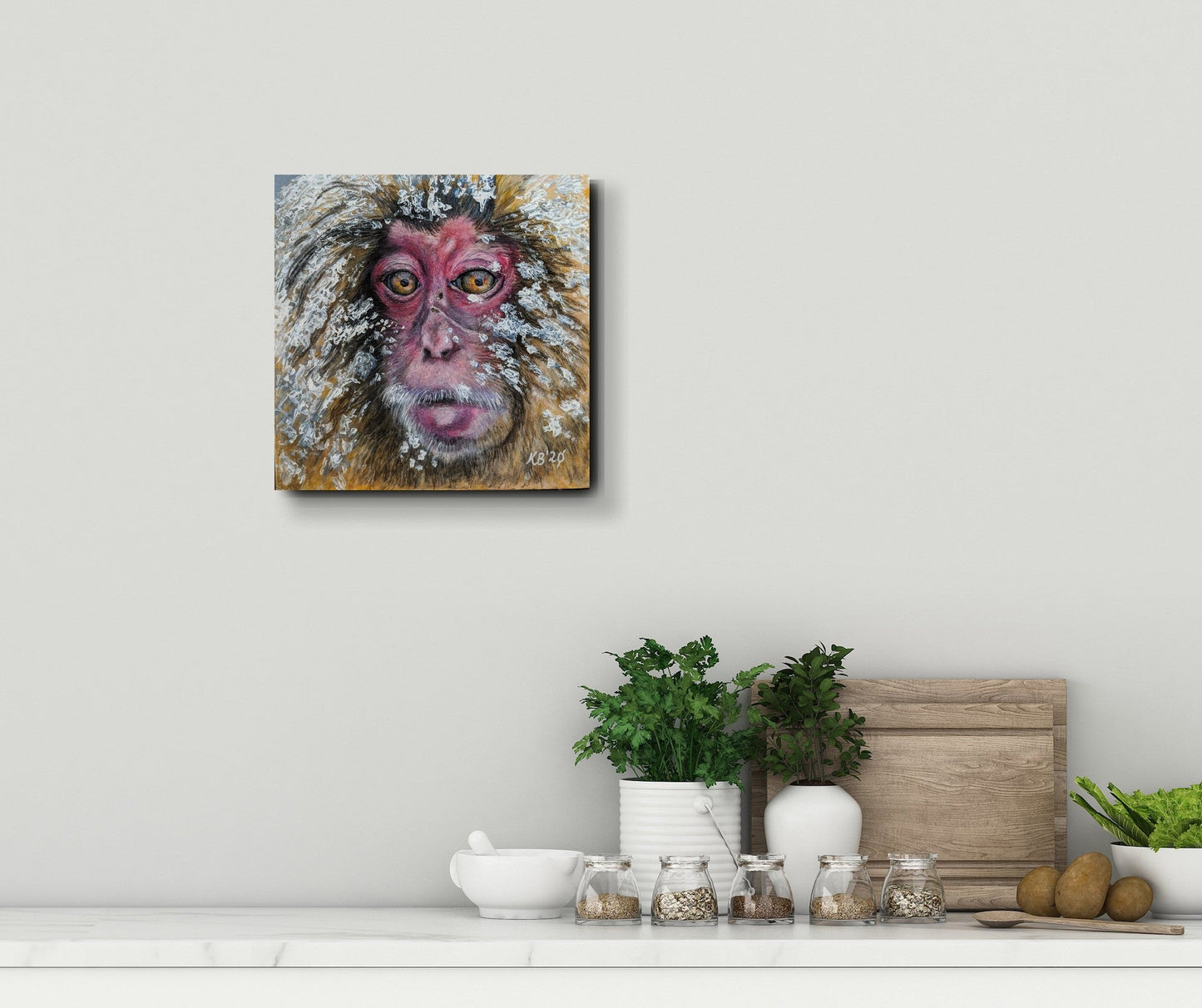 Frozen - Snow Monkey - Kelly Batsiokis Art