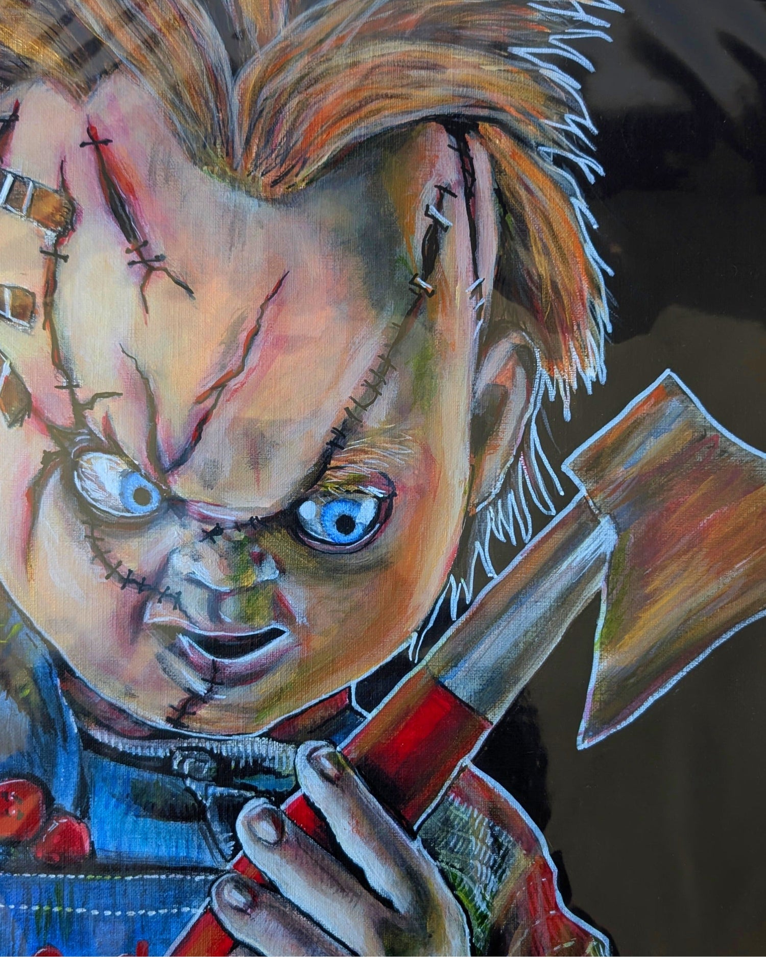 Chucky artwork | original art | Kelly Batsiokis | Horror | Cult