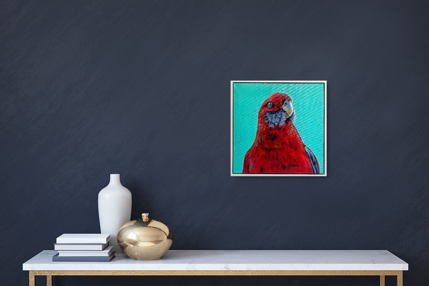 Big Red - Crimson Rosella - Kelly Batsiokis Art