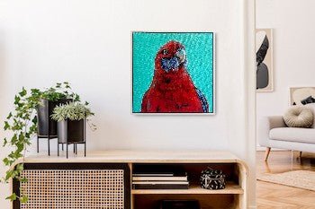 Big Red - Crimson Rosella - Kelly Batsiokis Art