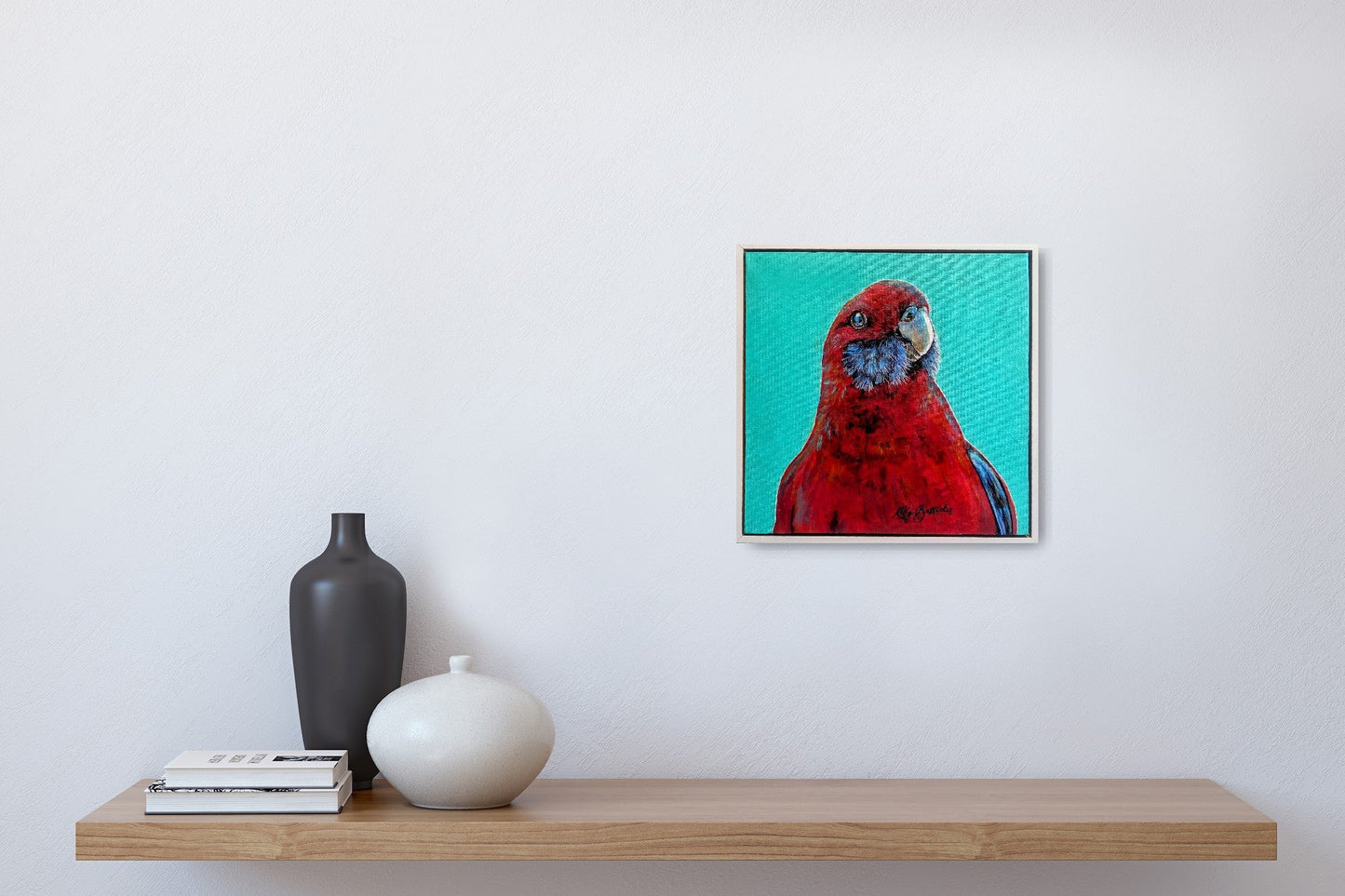 Big Red - Crimson Rosella - Kelly Batsiokis Art