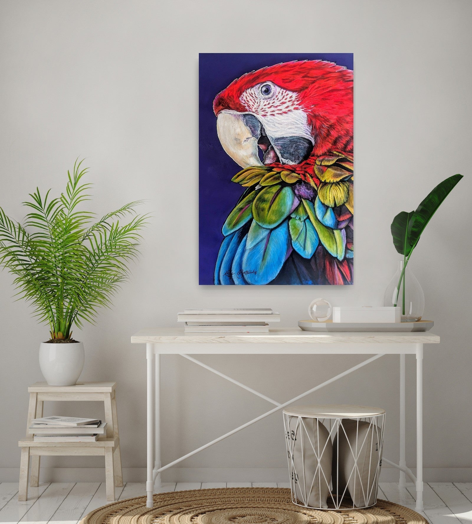 Bruno the Macaw - Kelly Batsiokis Art