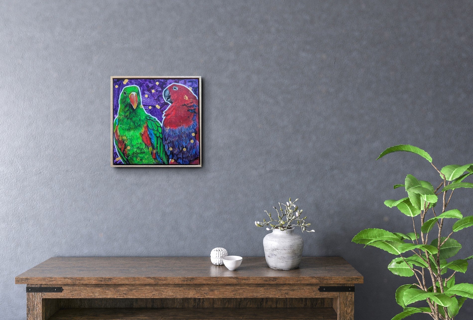 Eclectus Couple - Kelly Batsiokis Art