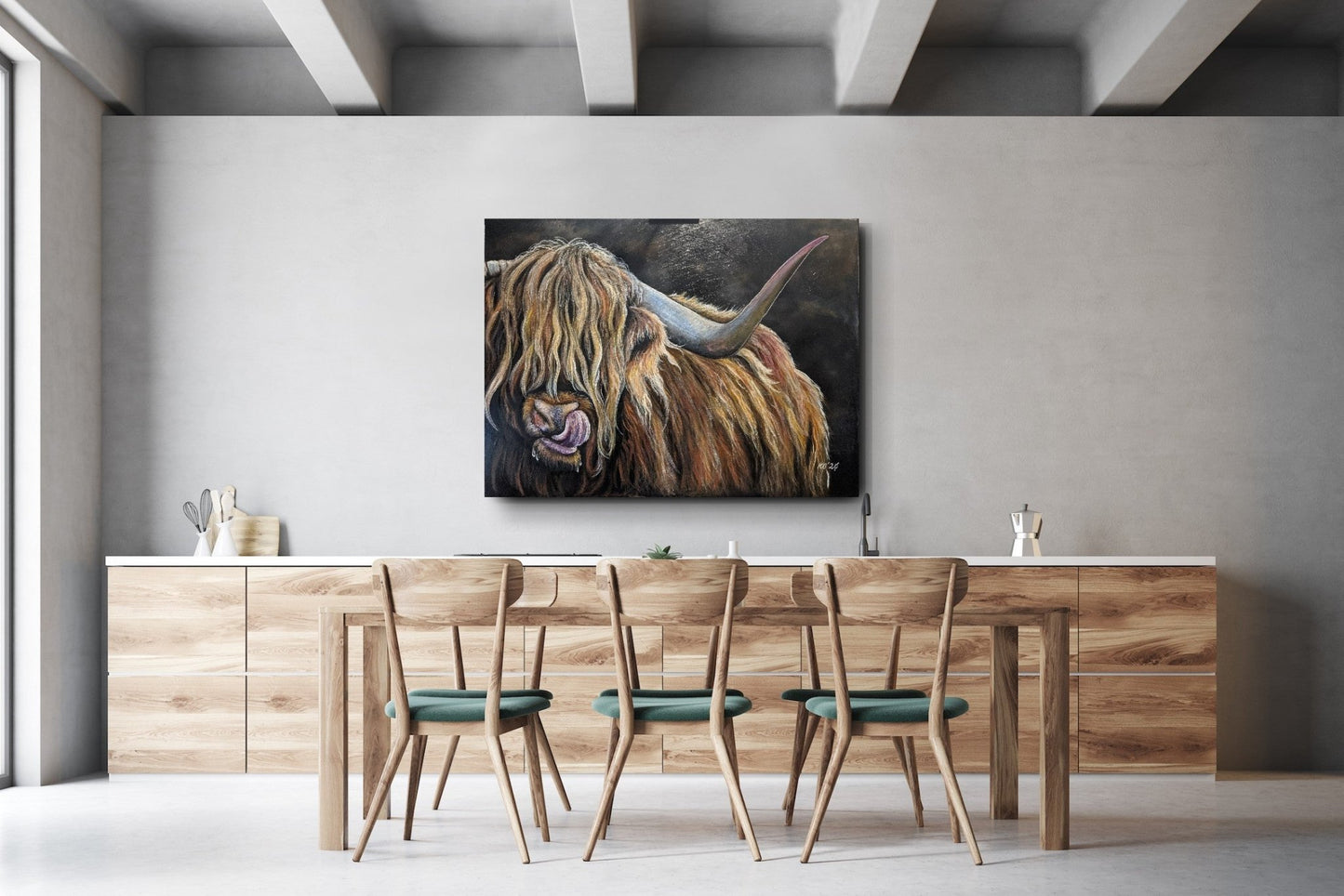 Highlander - Highland Cow - Kelly Batsiokis Art