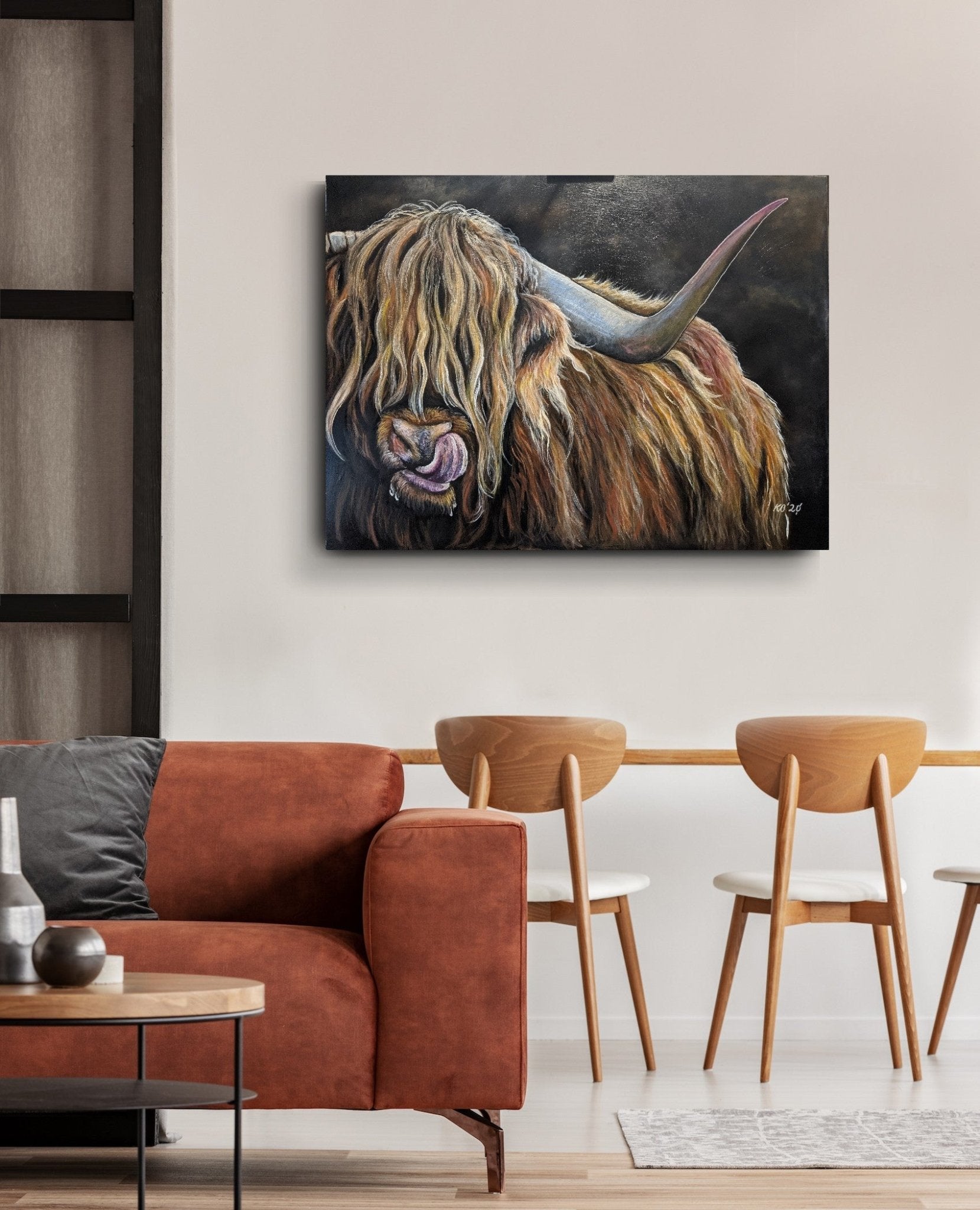 Highlander - Highland Cow - Kelly Batsiokis Art