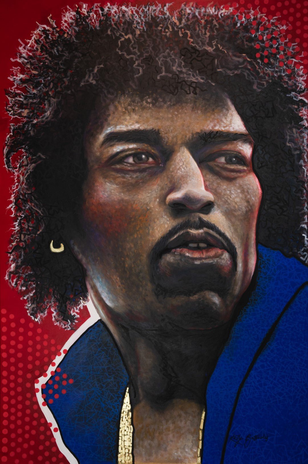 Jimi Hendrix - Kelly Batsiokis Art